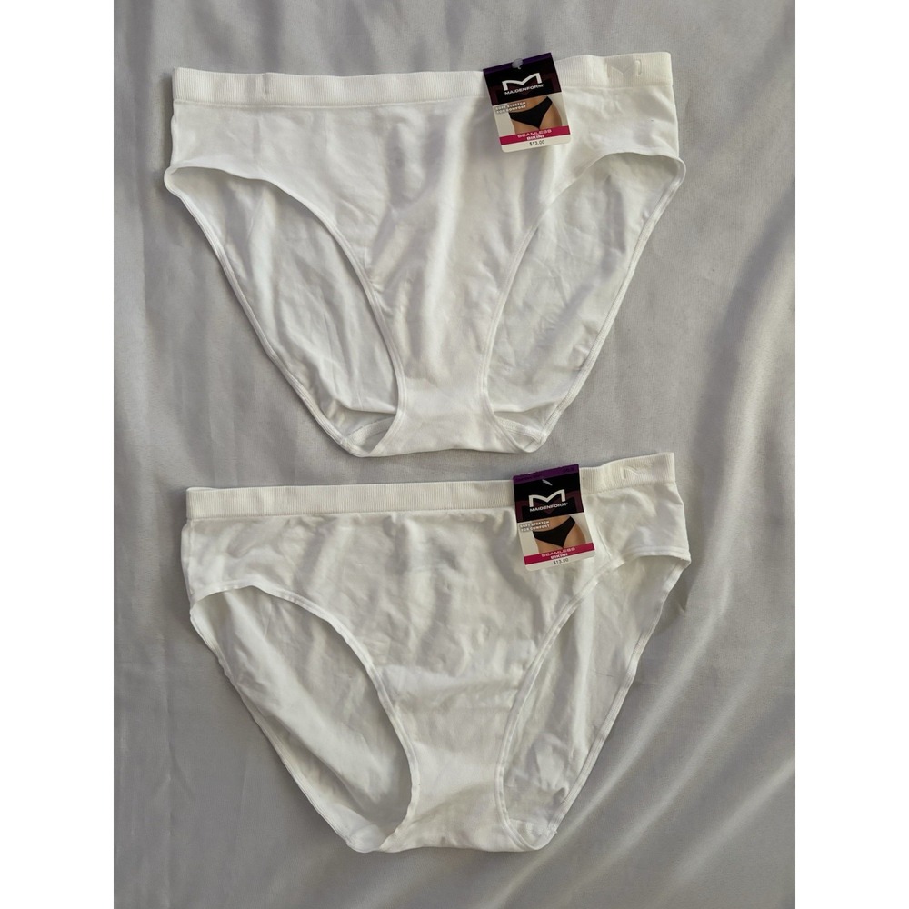 NEW Maidenform Bikini Women's Soft Stretch Seamless Panty 2 Pair DM2309 2xlarge